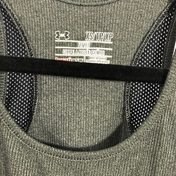 3/$25 Under Armour Xs heat gear gray tank fitted - Picture 3 of 5